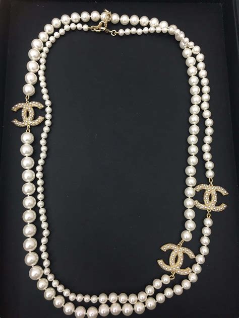 chanel pearl necklace melbourne|Chanel pearl necklaces for women.